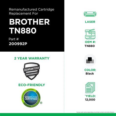 Brother TN880 Remanufactured Black Laser Cartridge Clover Imaging