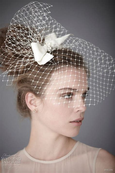 Bhldn Bridal Hair Accessories — Birdcage Blusher Veils Halo Headbands