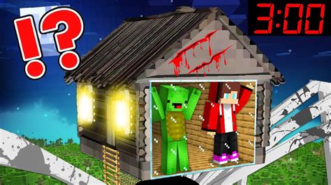 How Jj And Mikey Get Out Of The Scary Monster House Minecraft Maizen