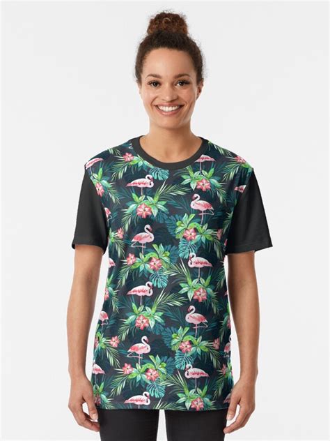 Bright Flamingos T Shirt For Sale By Mrfreddie Redbubble Flamingo Graphic T Shirts Bird