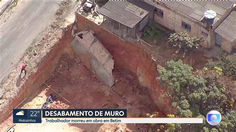 Vídeo Homem é soterrado durante obra em Betim MG1 G1