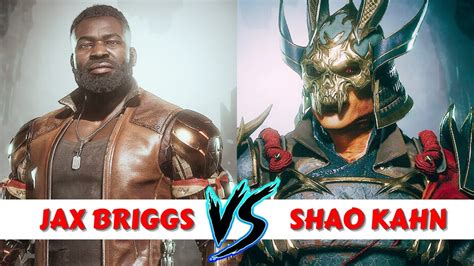 Jax Briggs 🆚 Shao Kahn Mortal Kombat 11 Gameplay Klassic Tower Fight Youtube