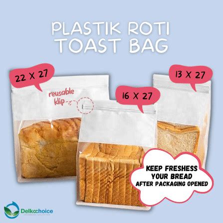 Jual Plastik Klip Kantong Bungkus Roti Tawar Bread Bag Toast Bag