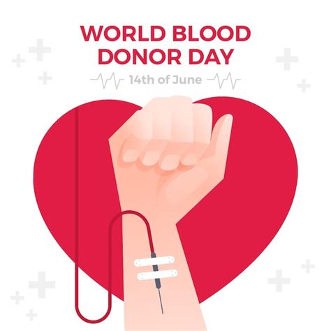 Ilustración del día mundial del donante de sangre degradado Vector Gratis