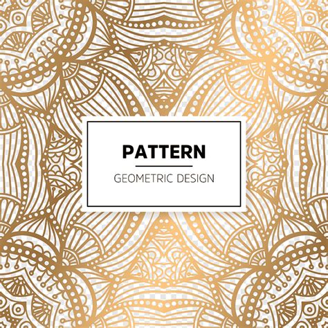 Golden Ethnic Floral Seamless Pattern With Mandalas Png PNGWing