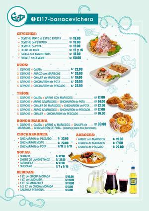 Calaméo Carta Menú El 17 Barra cevichera