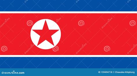 Flag of North Korea, North Korean National Flag Stock Vector ...