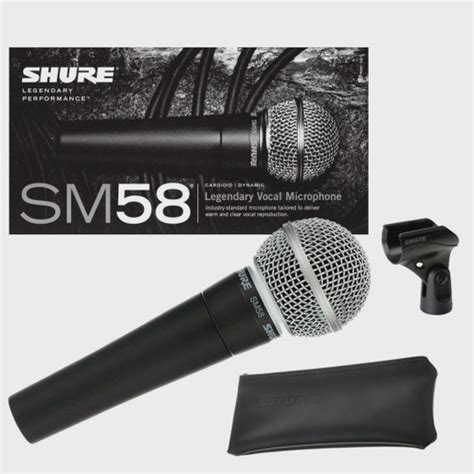 Microfone Profissional Fio Dinâmico Sm58 Lc Shure Submarino