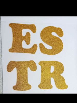 Letras Em Eva Glitter Kit Letras Elo