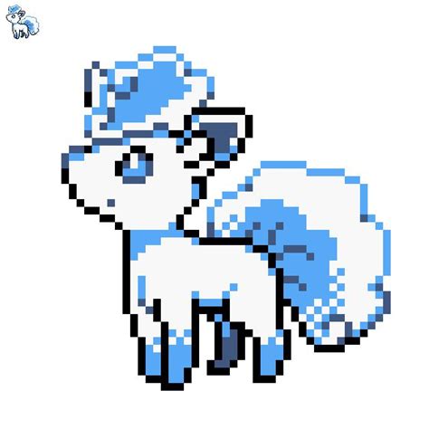 Alolan Vulpix Minecraft Pixel Art