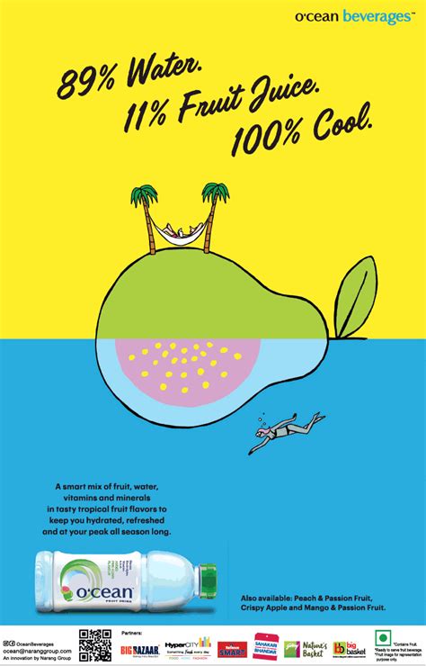ocean beverages  water fruit juice ad advert gallery