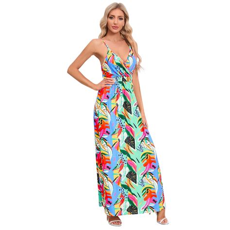 Sun Dresses For Women Summer Flowy Dresses For Women V Neck