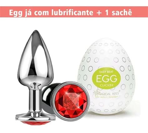 Plug Anal Aço Inox Tam G Masturbador Egg Sortido Brinde MercadoLivre