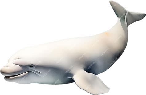 Premium PSD | Beluga whale watercolor painting of beluga whale