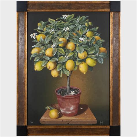 Sold Price Jos Escofet B Orange Tree And Lemon Tree June