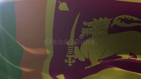 Flag Of Sri Lanka Waving In The Wind K High Resolution Full Hd