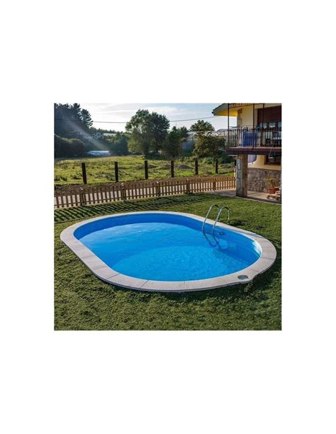 Piscina Acero Enterrada Ovalada 800x400x120cm Gre Sumatra KPEOV8027