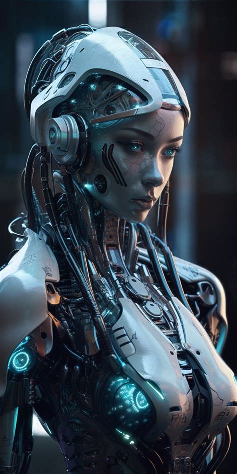 Cyberpunk Cyborg Girl Art Wallpaper