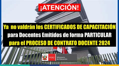 Importante Ya No Valdr N Los Certificados De Capacitaci N Para