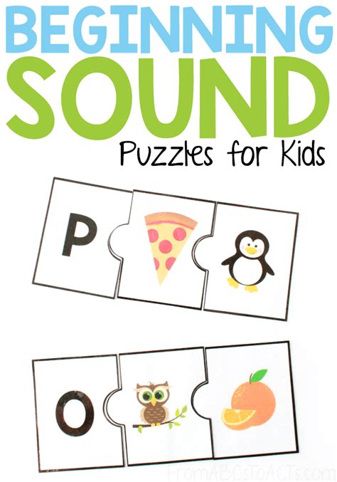 Beginning Sound Alphabet Puzzles - From ABCs to ACTs