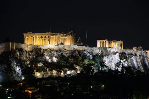 Acropolis by Night stock image. Image of cityscape, night - 107146595