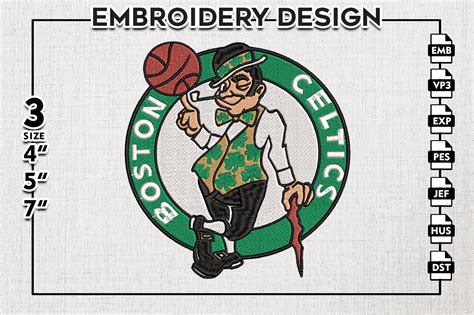 Boston Celtics Embroidery Design NBA Embroidery Files NBA Inspire