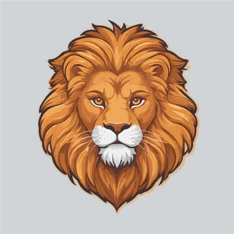 Premium Vector Lion Head Mascot Vector On A White Background