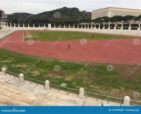 Running Track Of The Olympic Stadium In Rome Editorial Stock Photo