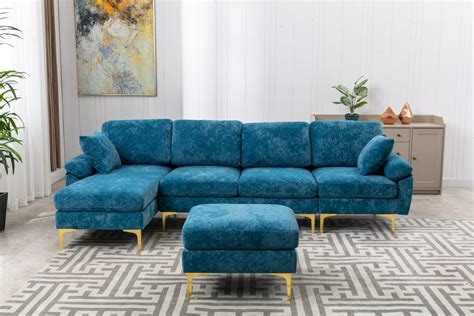 Teal Velvet Sectional Sofa | Cabinets Matttroy