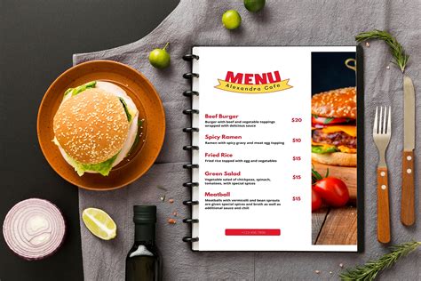 Printable Restaurant Menu Template food Menu Template Cafe - Etsy