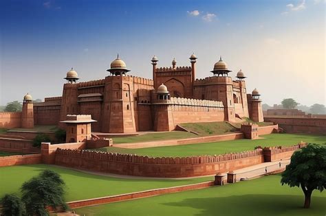 Premium Photo Agra Fort Is 11th Century Mughal Architectural Masterpiece