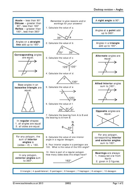 Angles In Polygons Worksheet Igcse