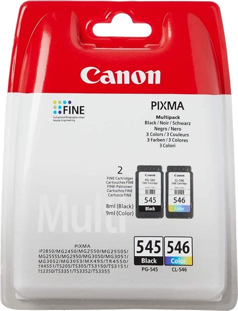 Canon Pg 545cl 546 Cartuccia Originale Inchiostro Nero E Multicolore