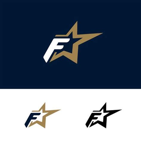 Modelo De Logotipo Letra F Elemento De Design De Estrela Vetor