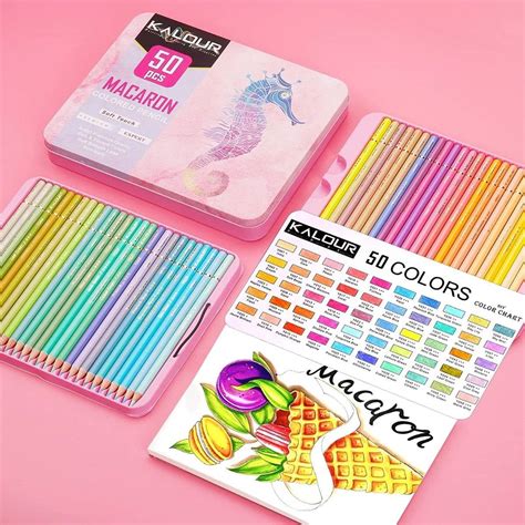 Set Lapices Colores Macaron Arte Dibujo Caja Met Lica Importadora