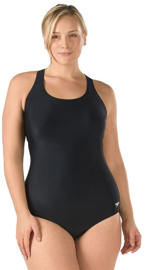 Speedo Plus Size Moderate Ultraback One Piece Swimsuit Shopstyle