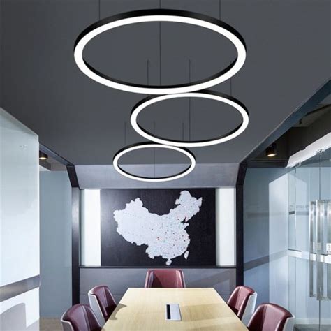 China Aluminum Profile Circular LED Linear Pendant Light For Meeting