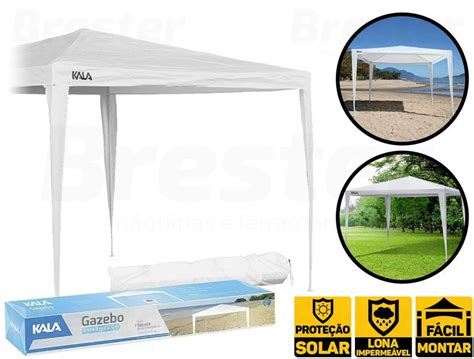 Tenda Praia Gazebo X Branca Kala Barraca Camping C Sacola Gazebo