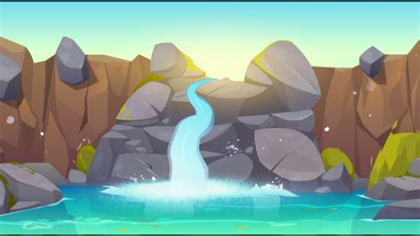 Waterfall Water Flowing Animation In After Effects YouTube