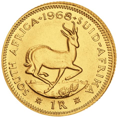 Goldmünze Südafrika 1 Rand Springbock 1961 1983