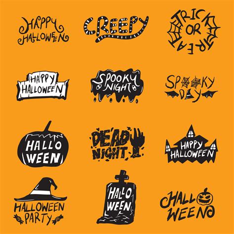 Halloween Icon text 12645526 Vector Art at Vecteezy