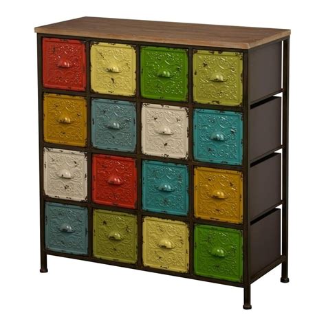 Buy Multicoloured Industrial Style Chest Of Drawers From Fusion Living