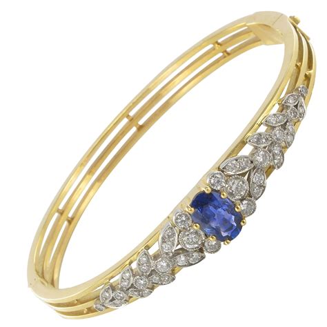 victorian sapphire  diamond bangle bracelet  stdibs