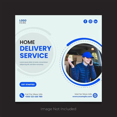 Premium Vector Home Delivery Service And Courier Service Social Media