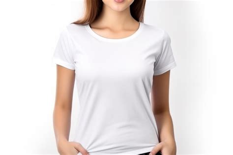 Mockup Camiseta Branca Feminina Vetores e Arquivos PSD Grátis para