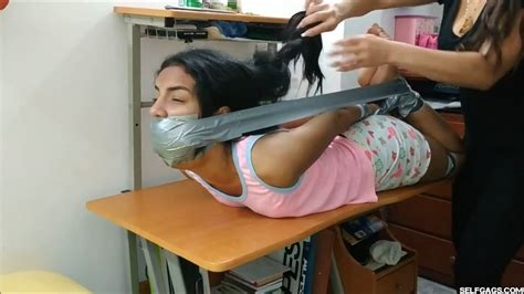 XXX See And Save As Babysitter Hogtied With Shoe Tied To Her Face