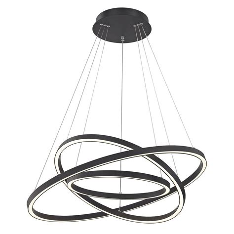 Circ Trio Triple Ring Led Chandelier In Black By Design Classics At