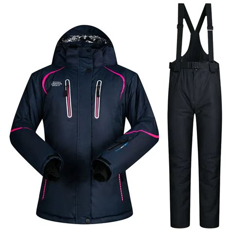 Winter Outdoor Women Ski Suit Jacket And Pants High Quality Windproof