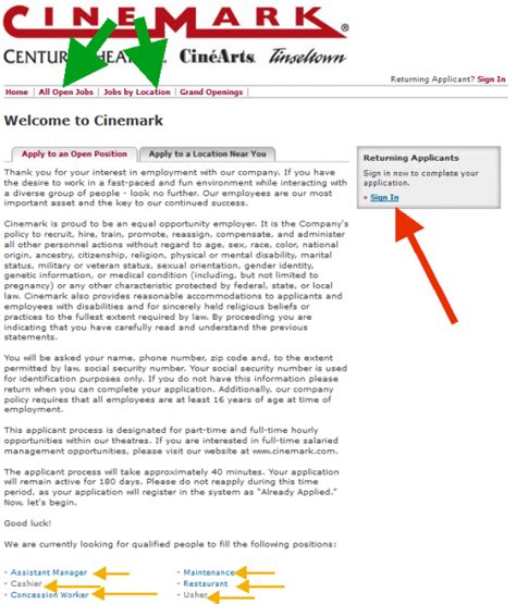 Cinemark Job Application Career Guide Job Application Review