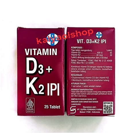 Jual Vitamin Ipi D K Isi Tablet Shopee Indonesia